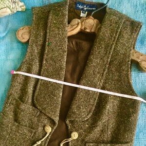Vintage Ralph Lauren Tweed Equestrian Vest.